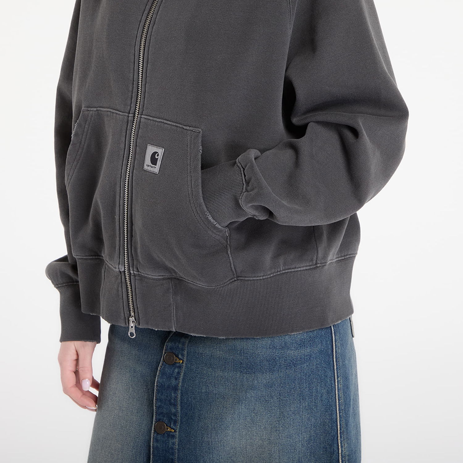 Суитчър Carhartt WIP Work In Progress Torion Full-Zip Hoodie Сиво | I036047 89B7, 1