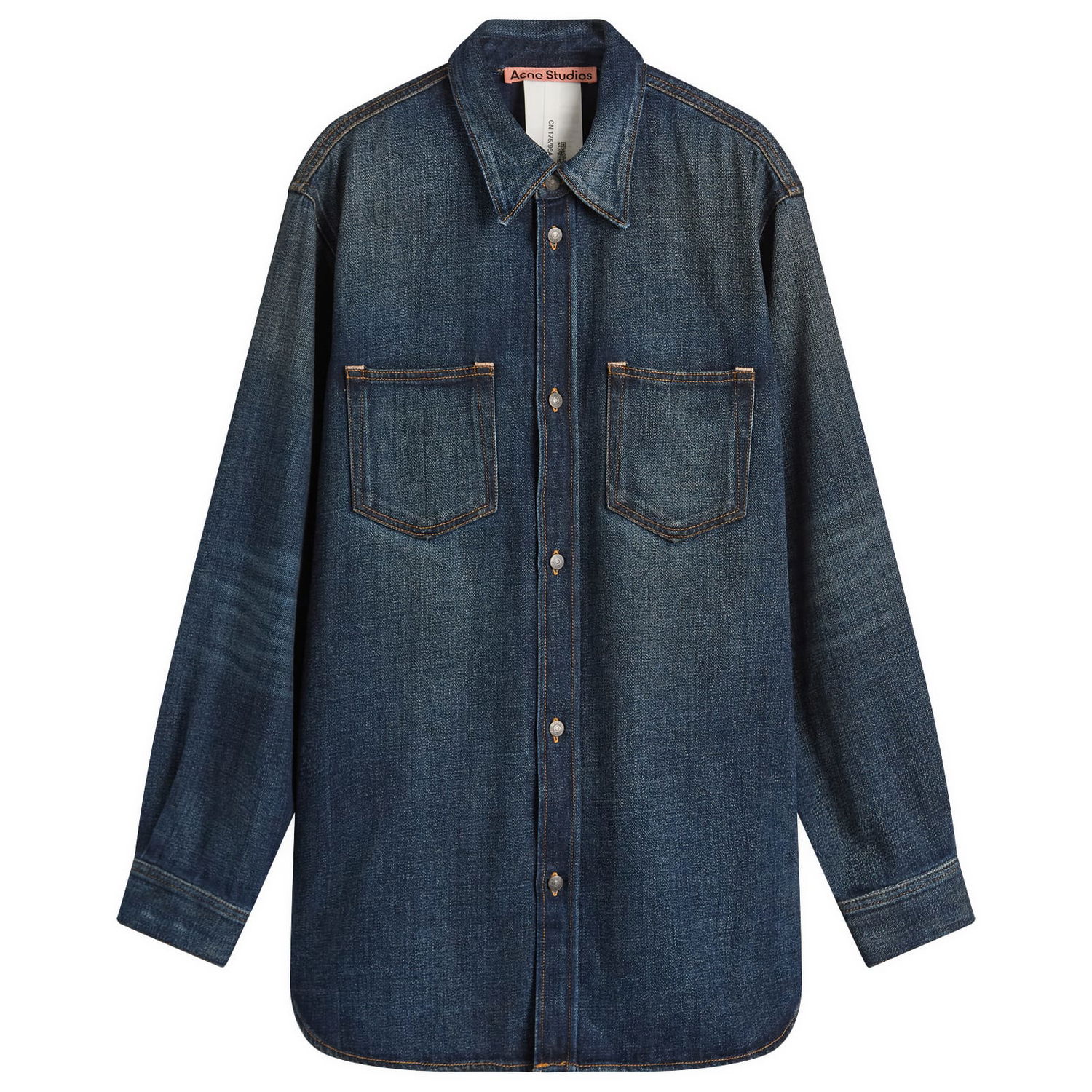 Риза Acne Studios Karto Yoyogi Wash Denim Shirt, Size X-Small Синьо | CB0112-838, 0