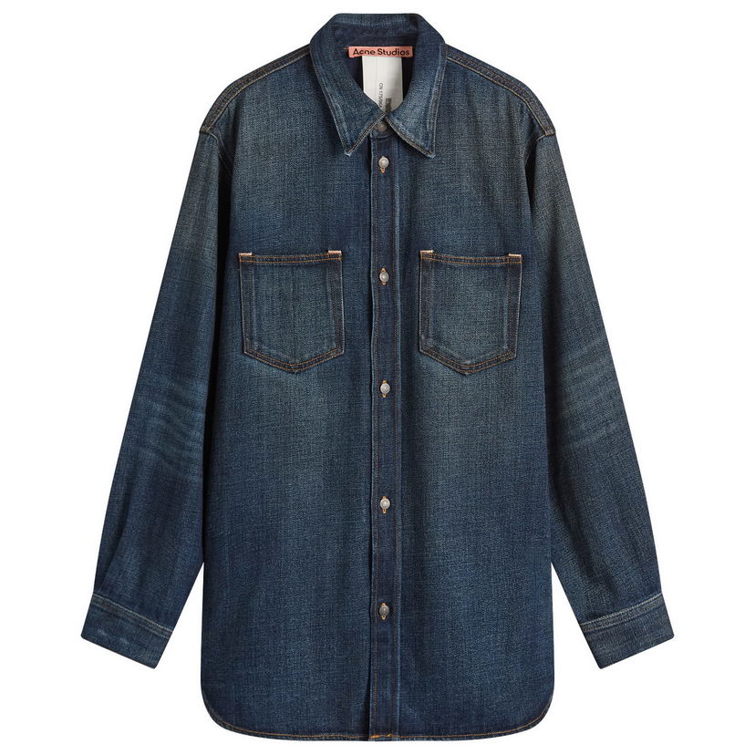 Риза Acne Studios Karto Yoyogi Wash Denim Shirt, Size X-Small Синьо | CB0112-838