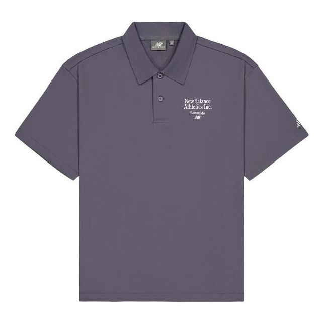 Поло тениска New Balance Athletics Polo Shirt Сиво | NFE21021-DKG, 0