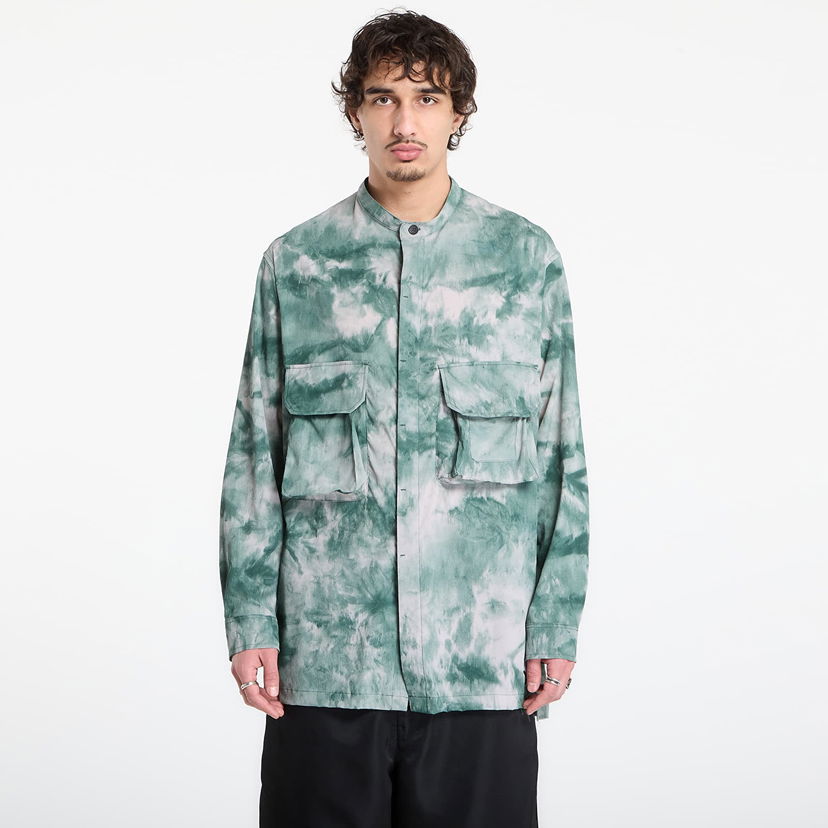 Риза Y-3 Y-3 Ut Aop Tie-Dye Band Collar Overshirt with Pockets Многоцветен | KC6759