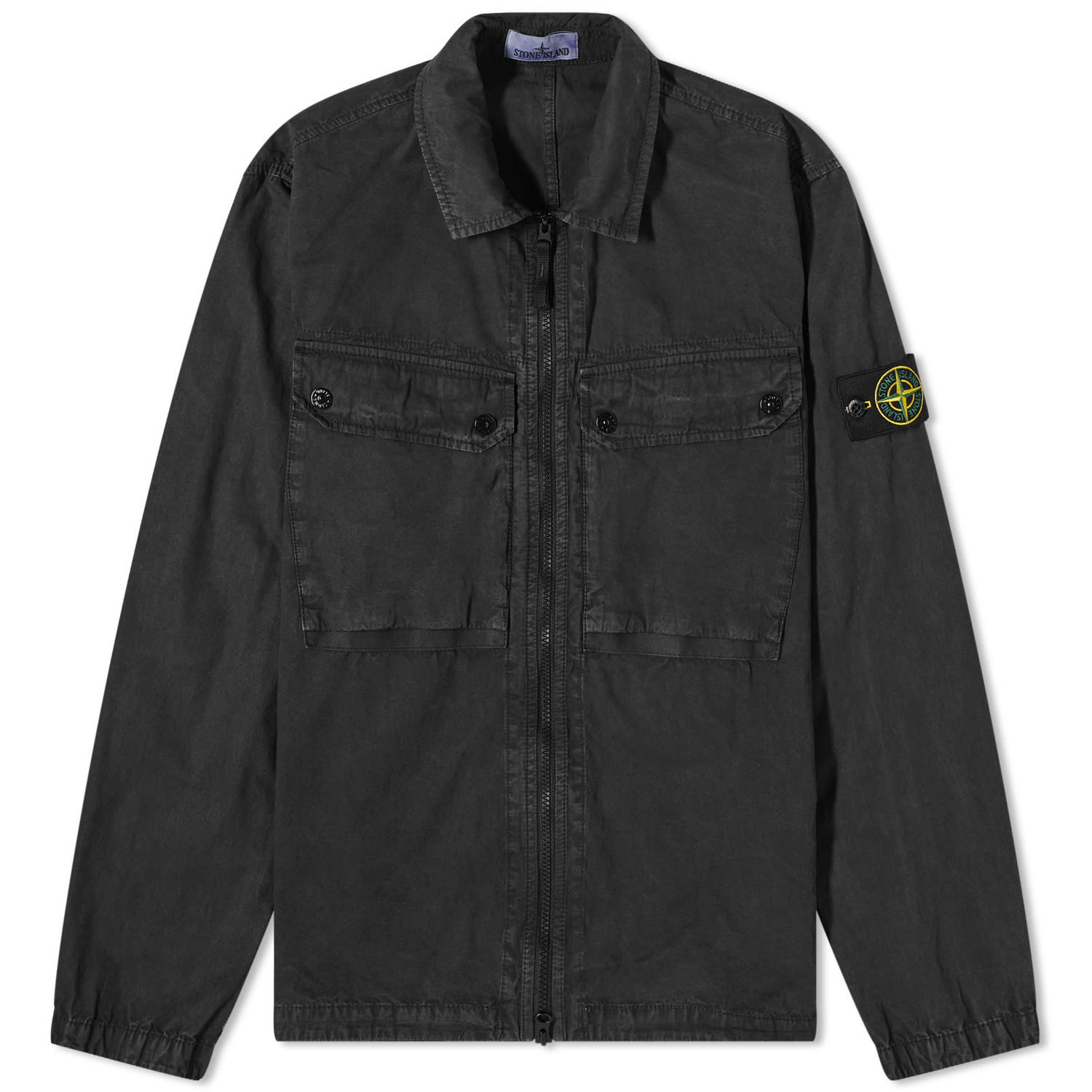 Палта Stone Island Garment Dyed Two Pocket Zip Overshirt Черно | 7915102-V0129, 0