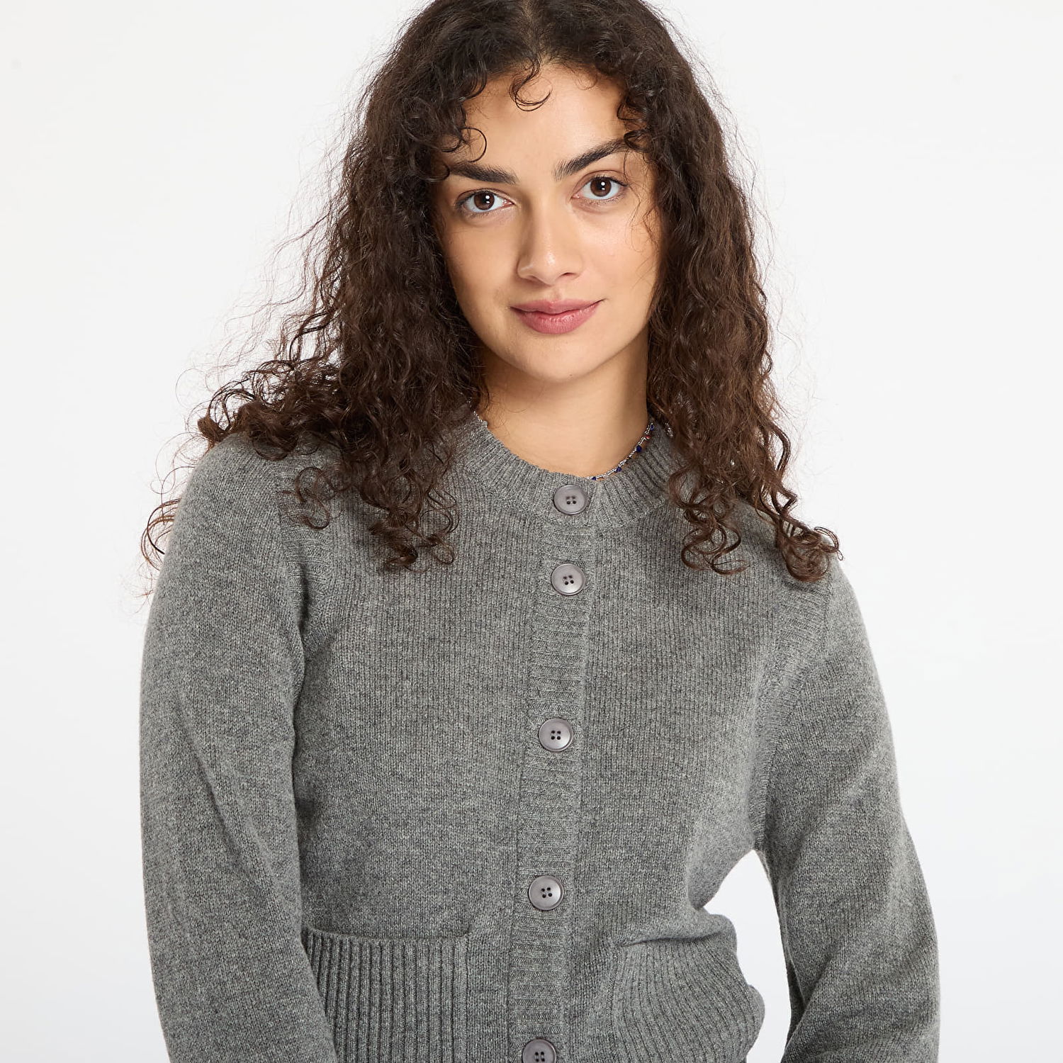 Пуловер Samsoe Samsoe Saelif Short Cardigan Сиво | F25300006_CLR000659, 1