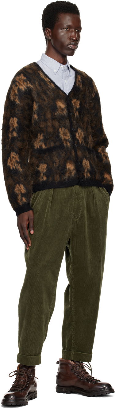 Панталони BEAMS BEAMS PLUS 2 Pleats Corduroy Trousers Зелено | 38230099874, 3