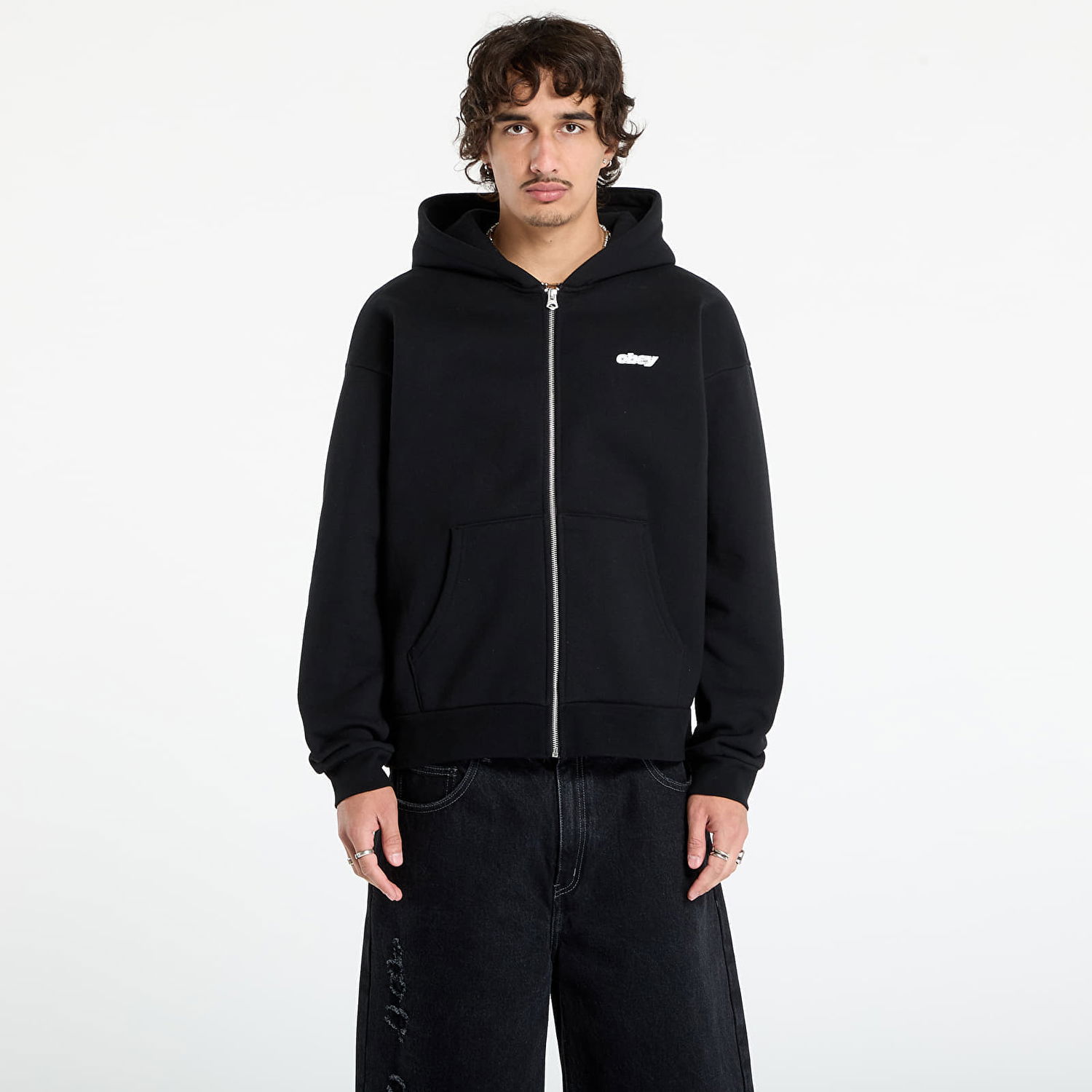 Суитчър OBEY OBEY Gaze Extra Heavy Zip Hoodie Черно | 112460030-BLK, 0
