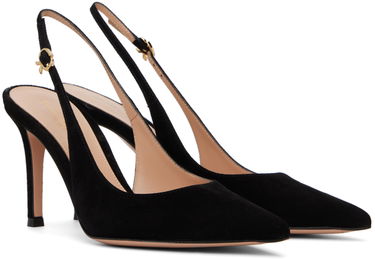 Кецове и обувки Gianvito Rossi Suede Slingback Pumps Черно | G95433-85RIC-CAM, 3