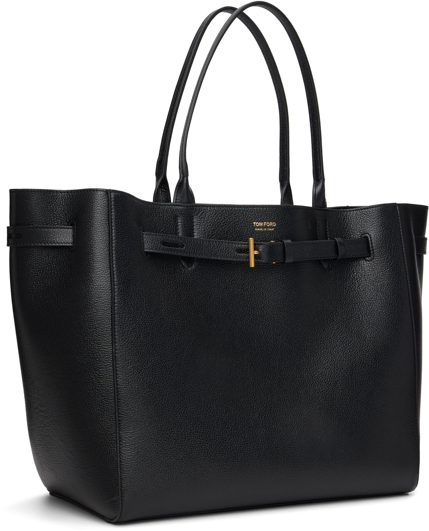 Голяма пазарска чанта Tom Ford Tom Ford Grain Leather Large Tote Черно | L1823-LCL429X, 1