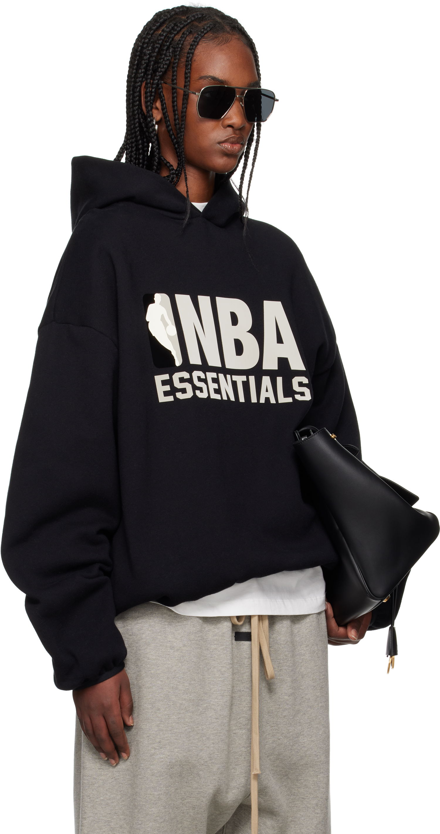 Суитчър Fear of God ESSENTIALS NBA Graphic Print Pull Over Hoodie Черно | 192AL246501F, 1