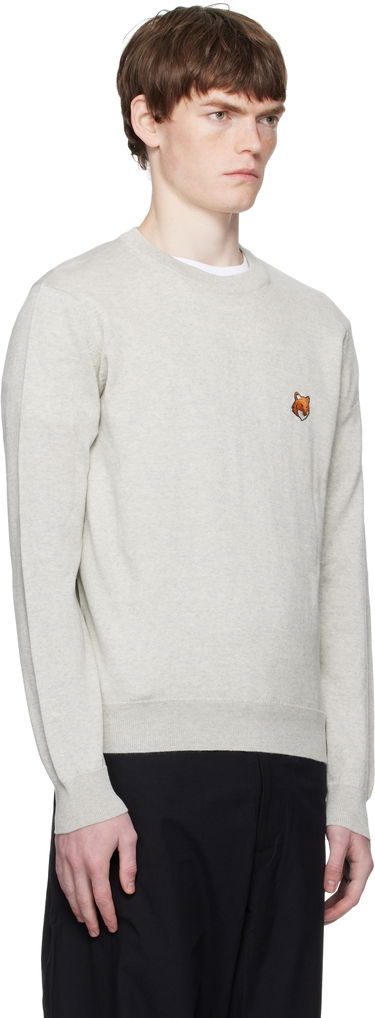 Пуловер MAISON KITSUNÉ Maison Kitsuné Fox Head Patch Regular Fit Sweater Черно | PM00801KT1181, 4
