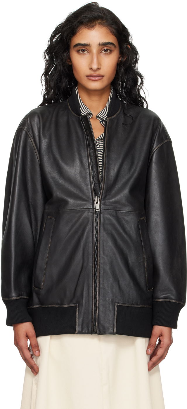 Weekend Max Mara Tattico Leather Jacket