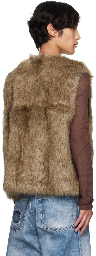 Жилетка Andersson Bell Andersson Bell Reversible Faux-Leather & Faux-Fur Vest Кафяво | awa722u, 2