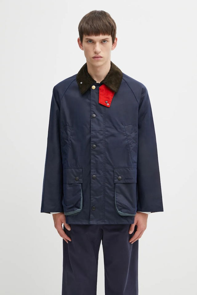 Barbour x Paul Smith OS Bedale Wax Transitional Jacket with Corduroy Collar