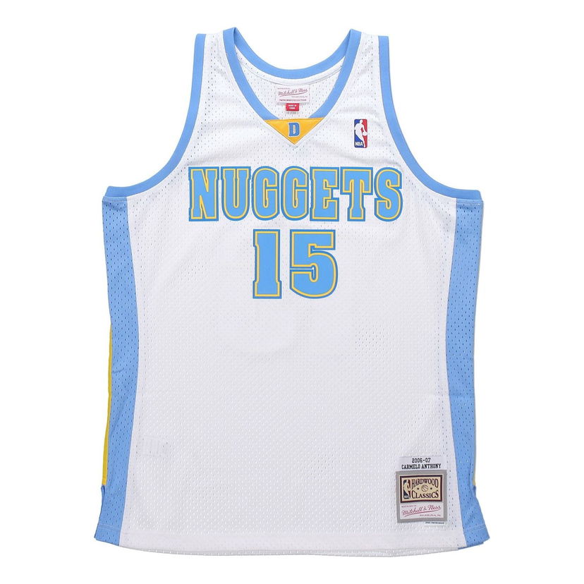 Фланелка Mitchell & Ness Nuggets Anthony #15 Basketball Swingman Jersey Бяло | SMJYAC19168-DNUWHIT06CAN