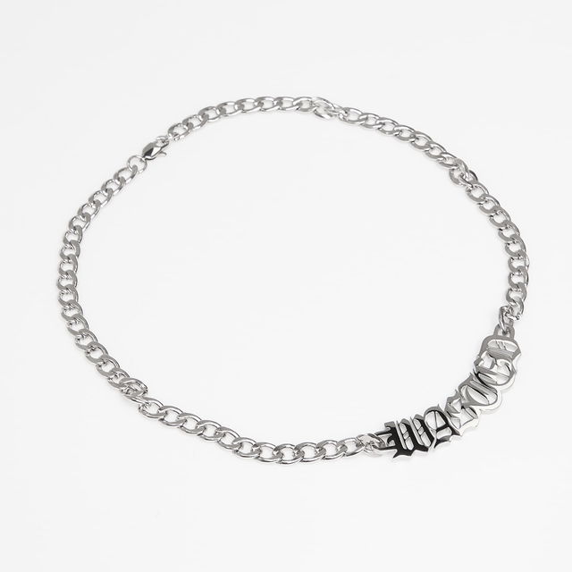 U Legacy WASTED Lettering Chain Necklace