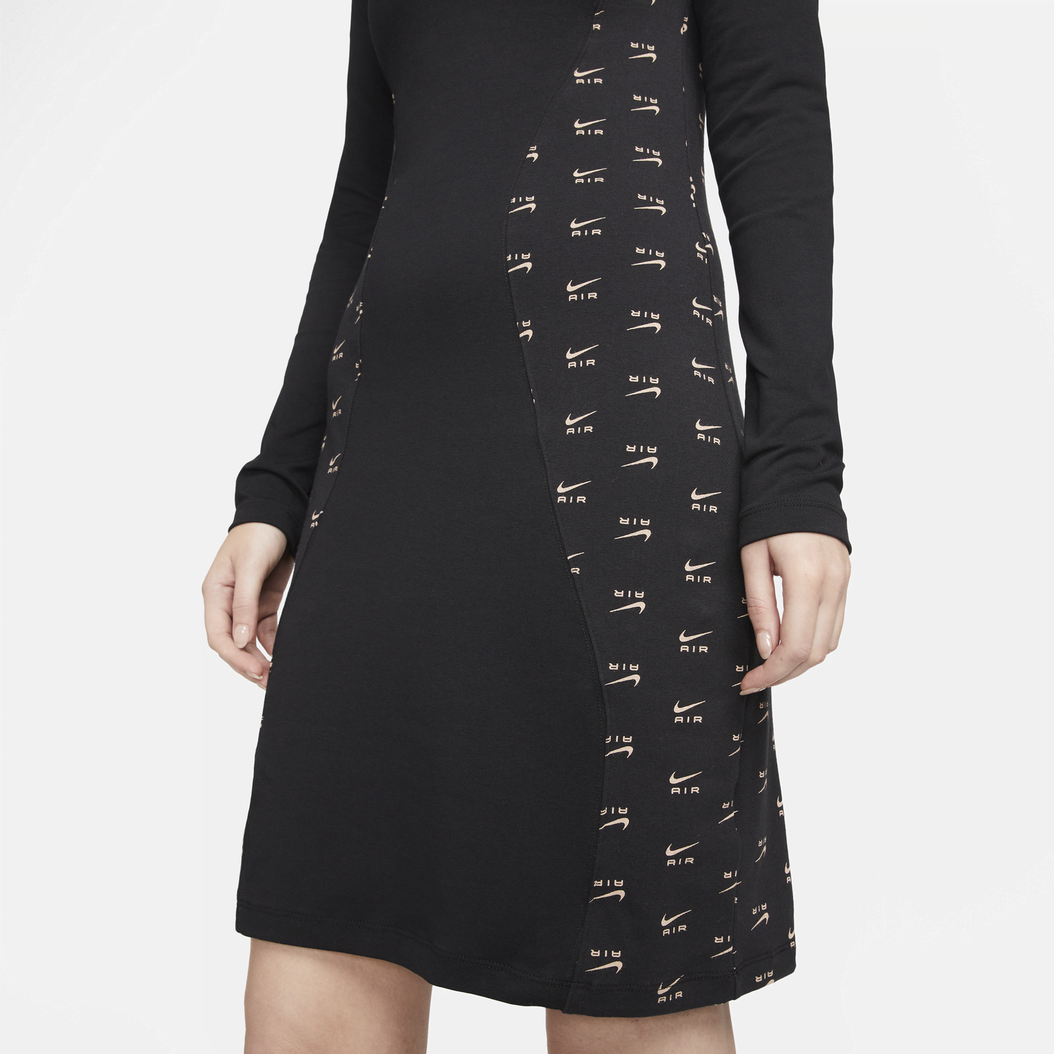 Pокля Nike Air Long Sleeve Bodycon Dress Черно | DV8064-010, 1