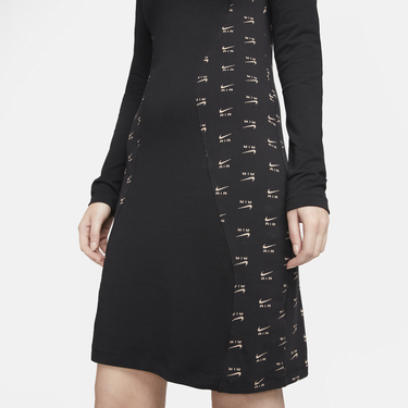 Pокля Nike Air Long Sleeve Bodycon Dress Черно | DV8064-010, 1