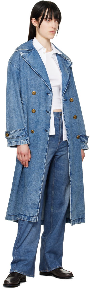 Тренчкот rag & bone rag & bone Featherweight Alora Denim Trench Coat Синьо | WDD25S1498FWBE, 3