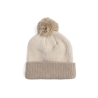 Шапка New Era Pom Beanie Бежово | 60565274, 0