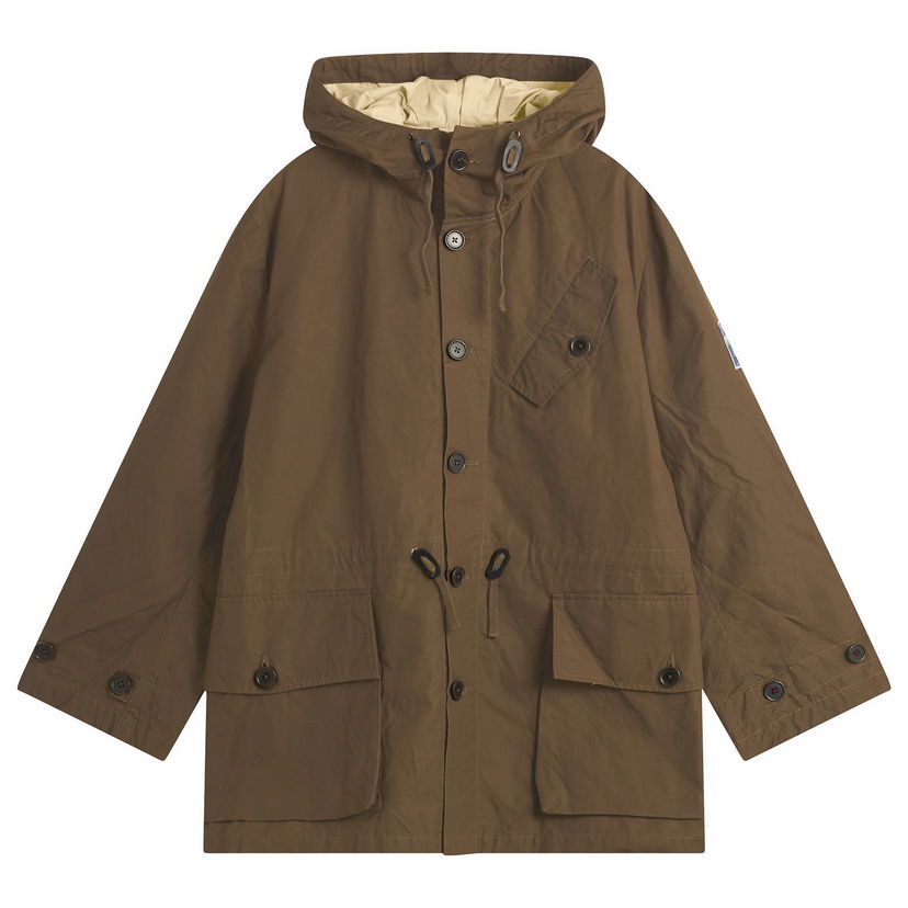 Парка Universal Works British Waxed Cotton Boston Parka Jacket Кафяво | P33003-BRN