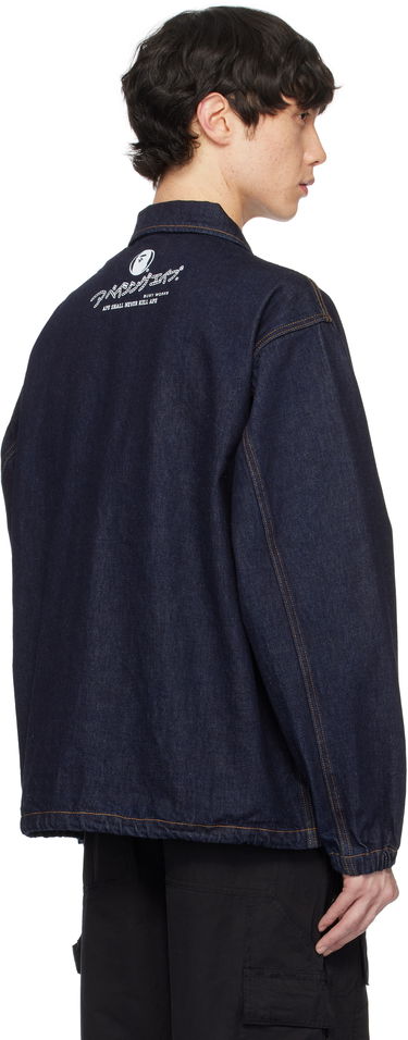 Яке BAPE Relaxed Fit Coach Denim Jacket Тъмно синьо | 001LJK221002F, 2