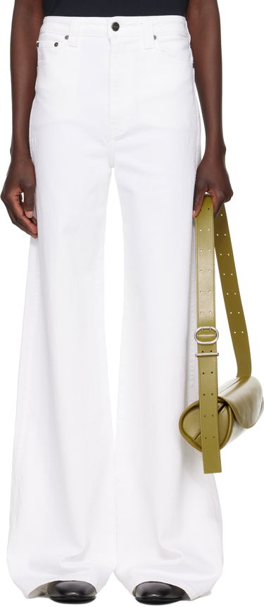 Дънки Khaite Dane High-Waisted Wide-Leg Flared Stretch Jeans Бяло | 1170902100, 0