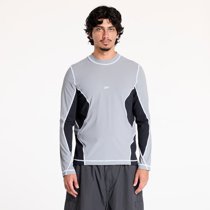 Тениска Reebok Long Sleeve Training Tee Harbor Gray Сиво | RMVB007C99FAB0010910