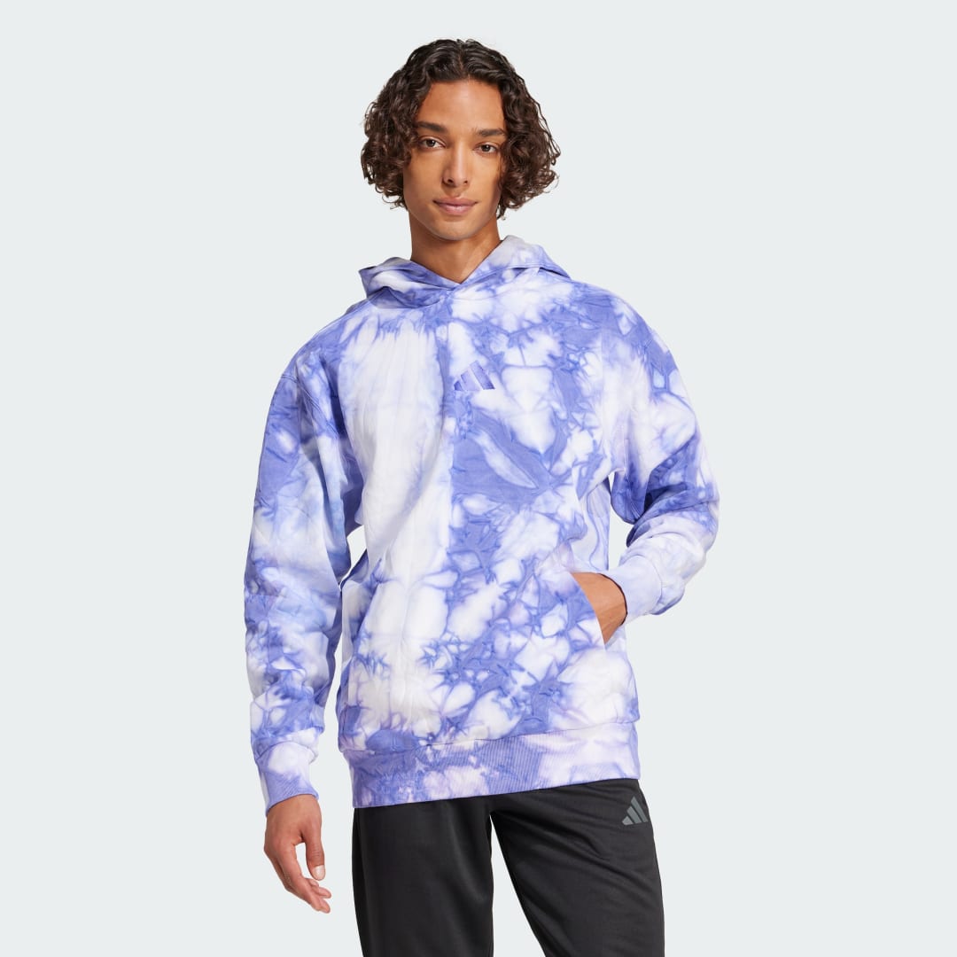 Суитчър adidas Performance All Season Fleece Washed Hoodie Лилаво | IY6591, 0