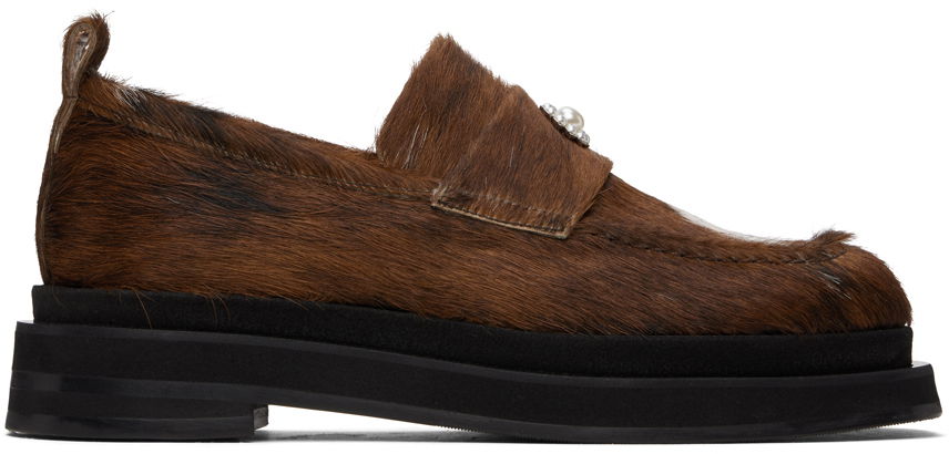 Pокля Simone Rocha Simone Rocha Heart Toe Platform Loafers Кафяво | LOF1PD 0794, 0