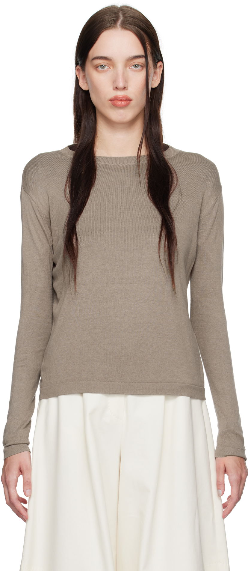 Пуловер Max Mara Leisure Coimbra Knit Sweater Кафяво | 2426366058600 MM12002