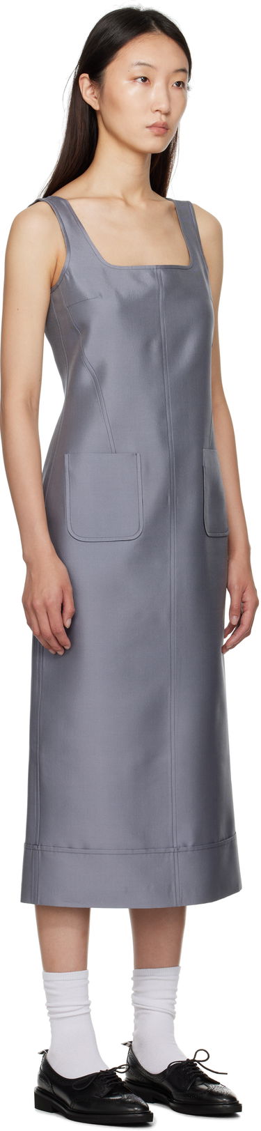 Pокля Thom Browne Thom Browne Column Maxi Dress Сиво | FDSF20A-F0989, 1