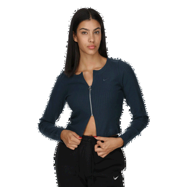 Пуловер Nike Nike Sportswear Knit Rib Zip Cardigan Тъмно синьо | FN3682-478, 0