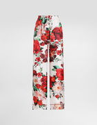 Dolce & Gabbana Rose Print Satin Pajama Pants