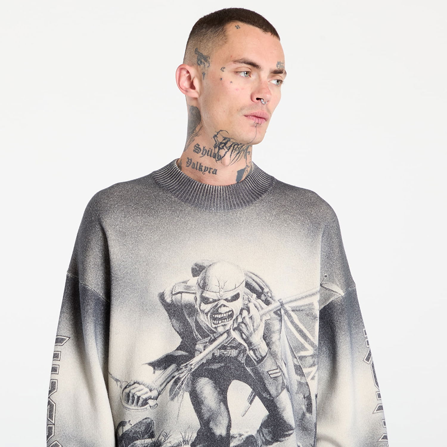 Пуловер Represent Clo REPRESENT x Iron Maiden Trooper Knit Sweater Сиво | MLM100574-46, 1