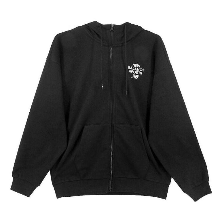 Суитчър New Balance Sportswear Hooded Jacket Черно | 6DD12033-BK