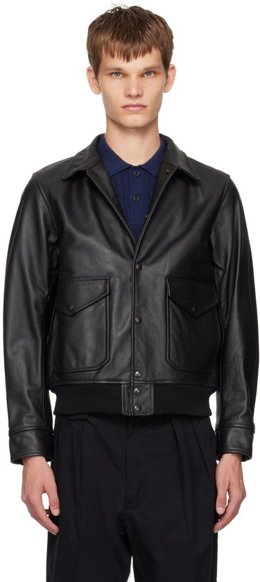 Яке бомбър BEAMS BEAMS PLUS Military Leather Bomber Jacket Черно | 3818-0018-202, 0
