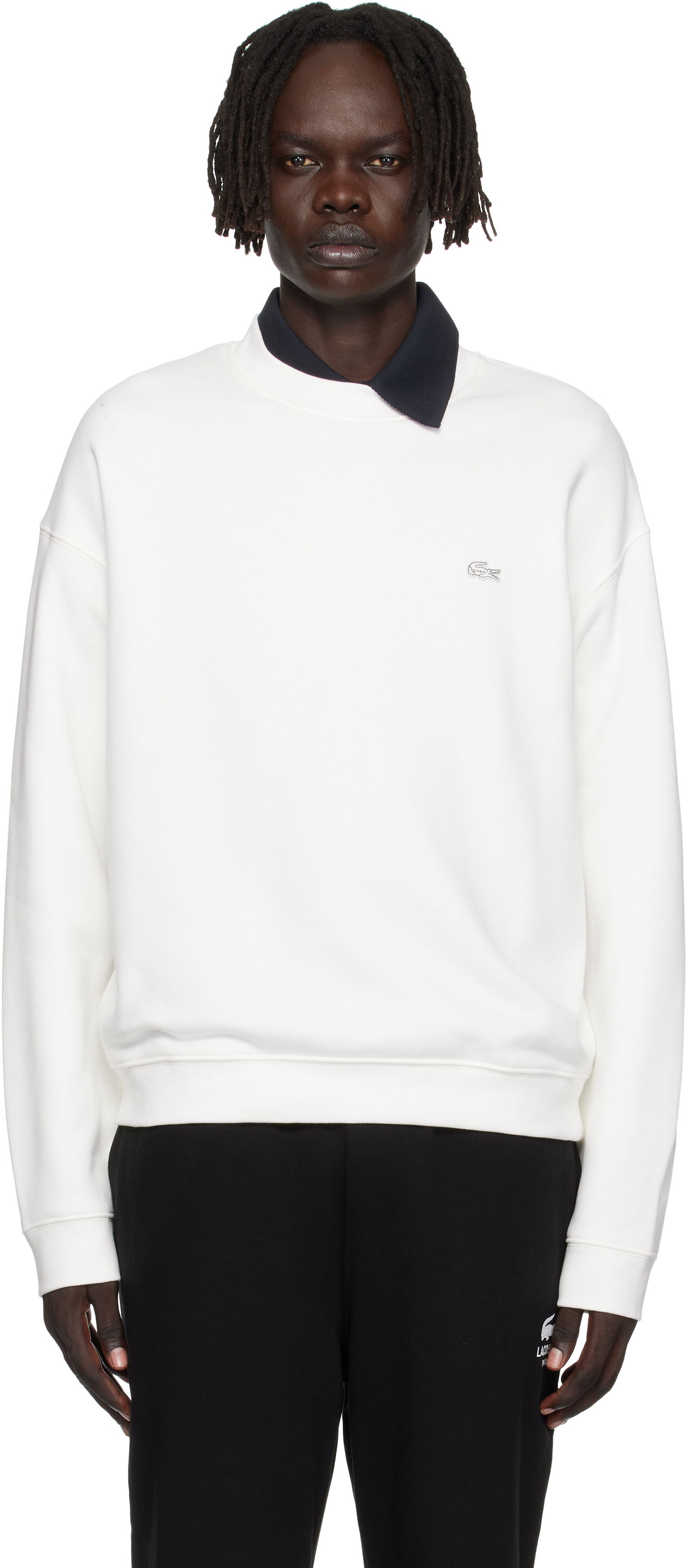 Суитчър Lacoste Loose Fit Heavy Fleece Sweatshirt Бяло | SH7745_70V, 0