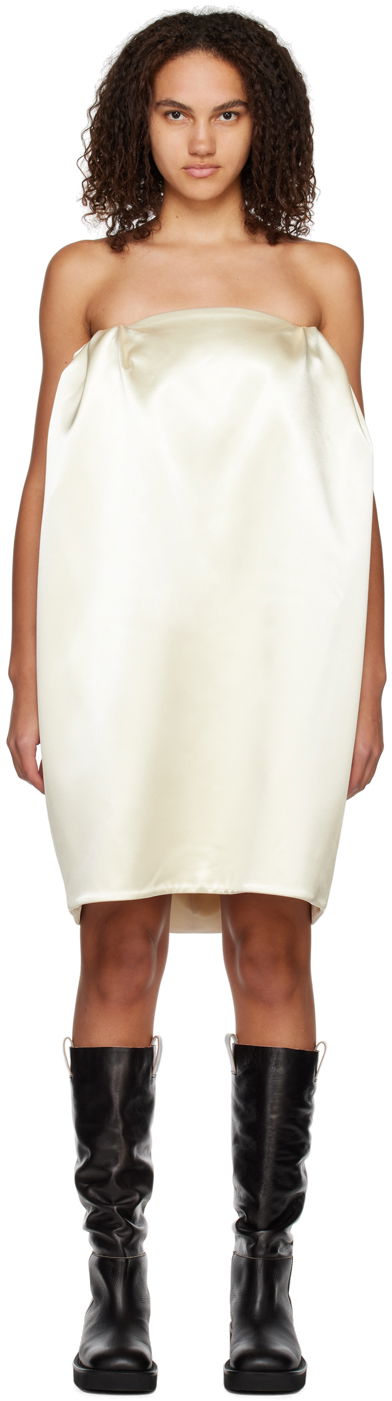Pокля We11done Volume Mini Dress Бяло | WD-OP3-22-180-W-IV, 0