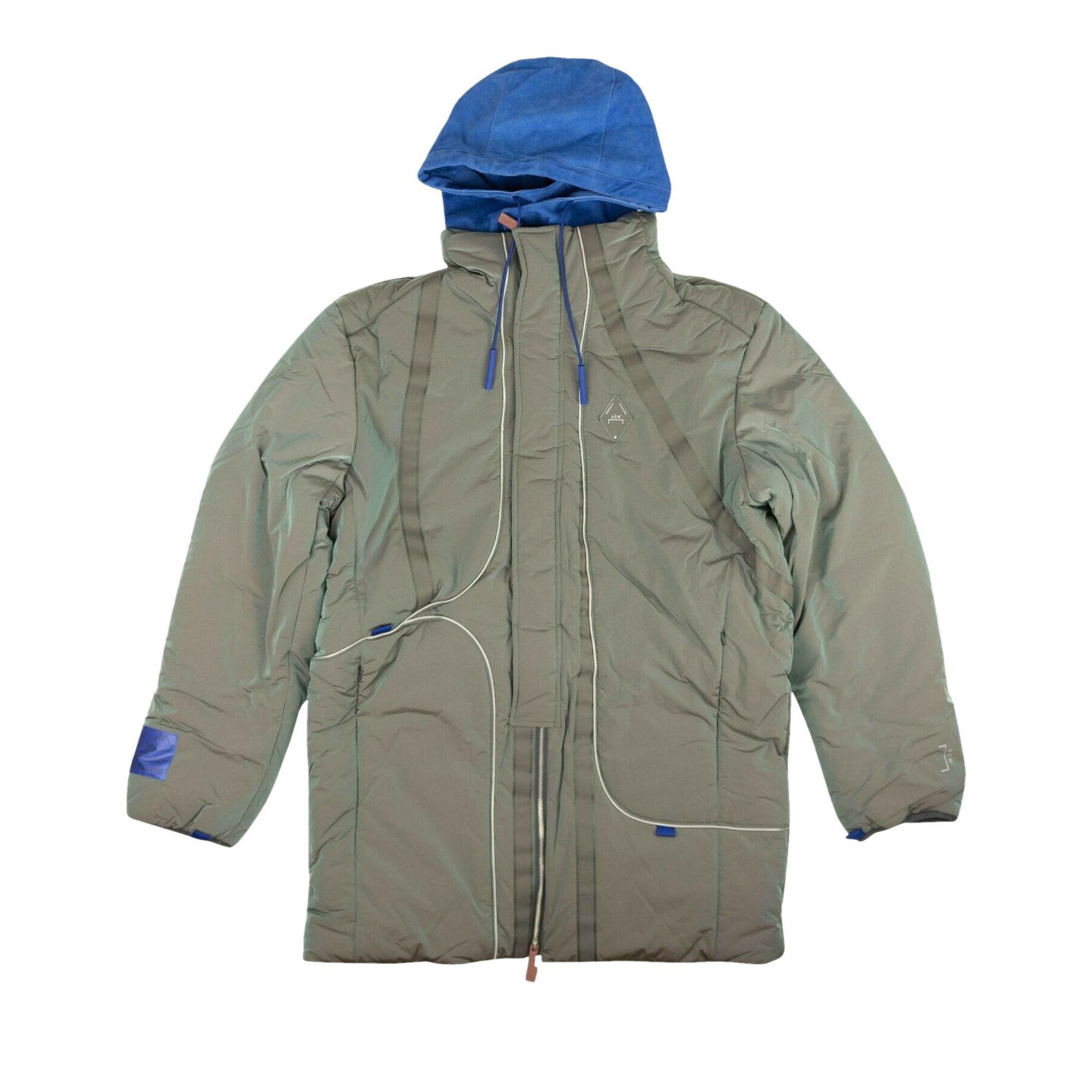 Палта A-COLD-WALL* Iridescent Logo Hooded Puffer Coat Сиво | ACW MF19 CND02 GREY, 1