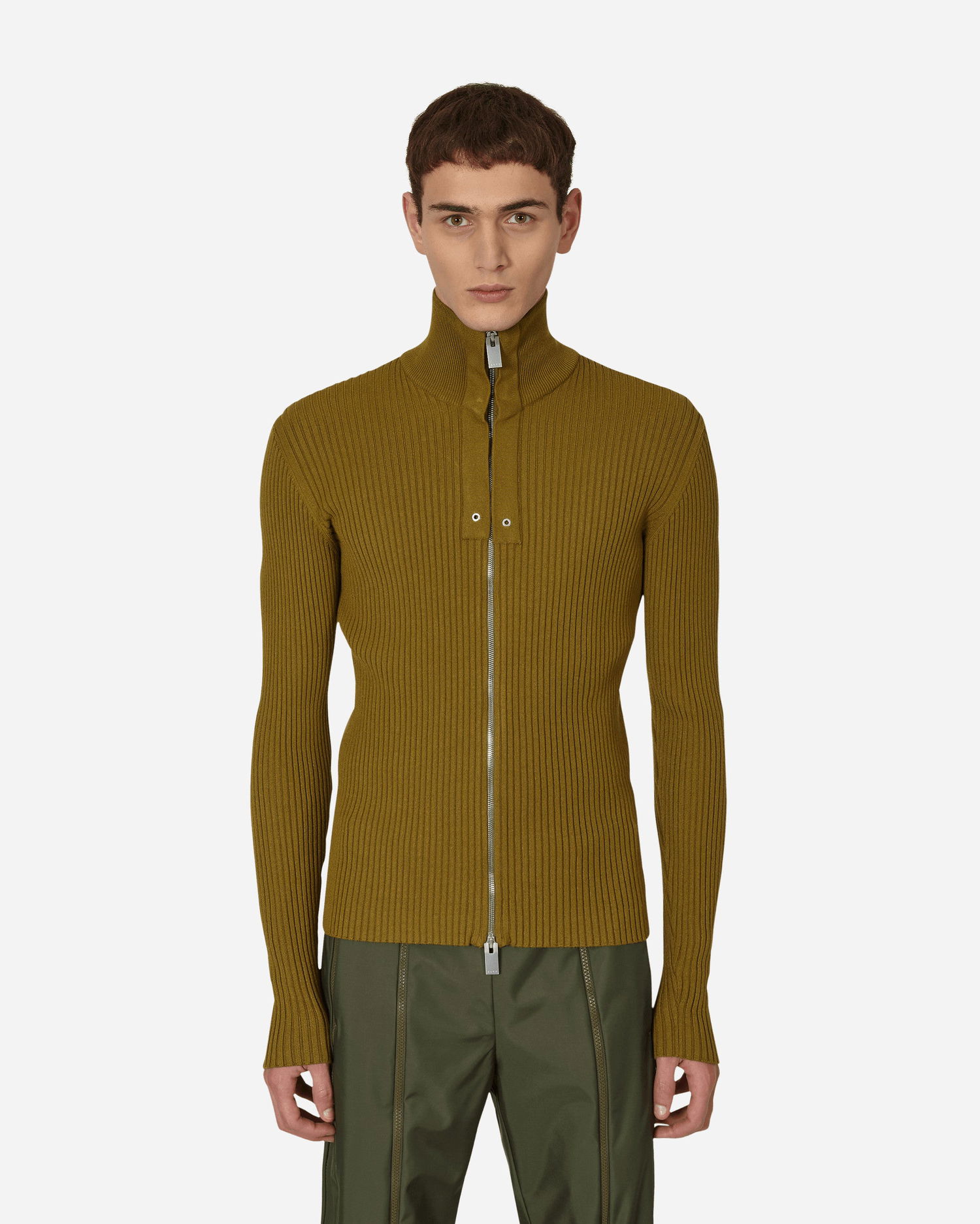 Риза 1017 ALYX 9SM Small Rib Zip-Up Sweater Green Оранжево
 | AAMKN0110YA01 GRN0004, 1