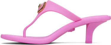 Грижа за обувките Versace Versace Pink Alia Rubber Thong 55 Heeled Sandals Розово | 1020961_1A10983, 2