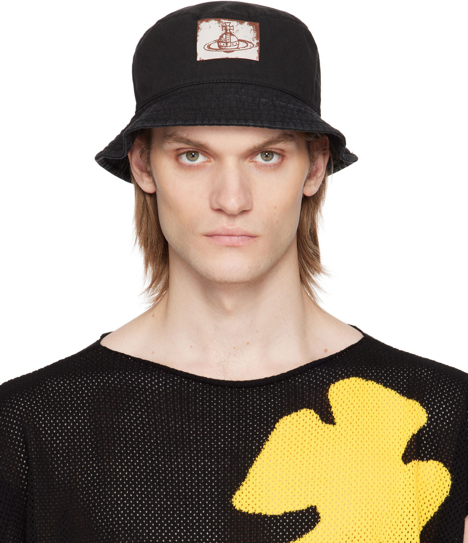 Шапка с козирка Vivienne Westwood Vivienne Westwood Cotton Twill Bucket Hat Черно | 81020009-W016E-, 0