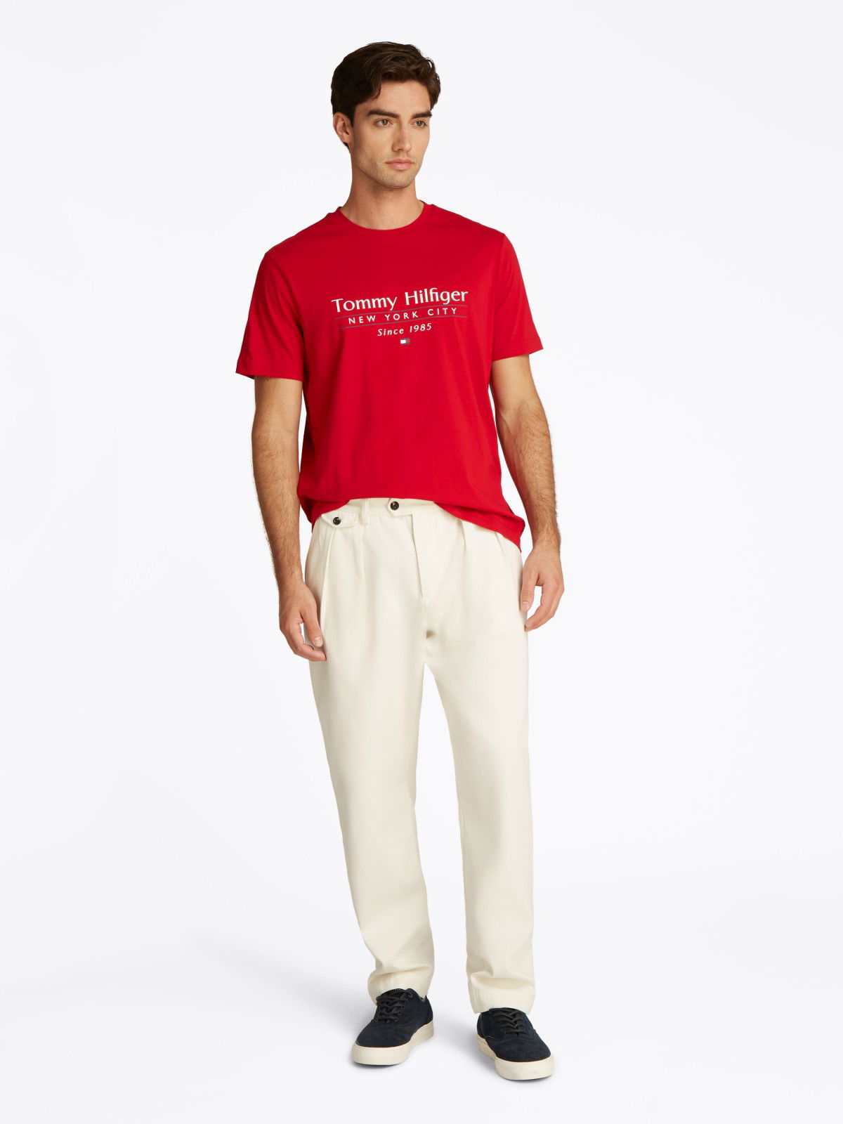 Тениска Tommy Hilfiger Tommy Hilfiger Logo Crew Neck T-Shirt Червено | MW0MW38621XLD, 1
