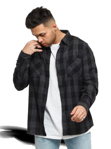 Риза Urban Classics Checked Flanell Shirt Черно | tb297 grey