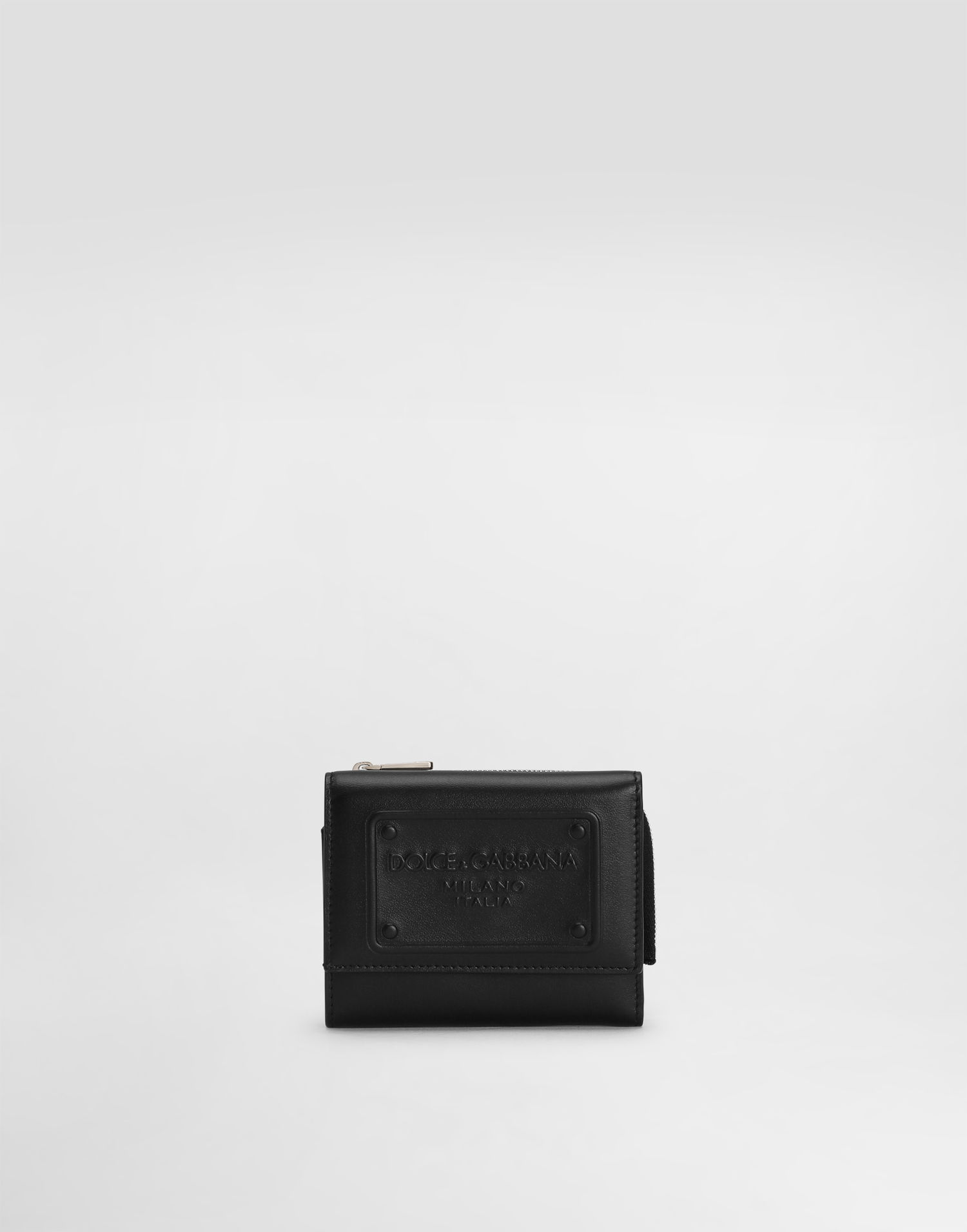 Портфейл Dolce & Gabbana Calfskin French Flap Wallet With Raised Logo Черно | BP3271AG21880999, 0