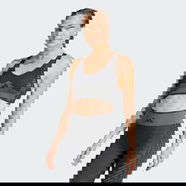 Сутиен adidas Performance AEROKNIT Training Light Support Sports Bra Черно | JD7163, 3