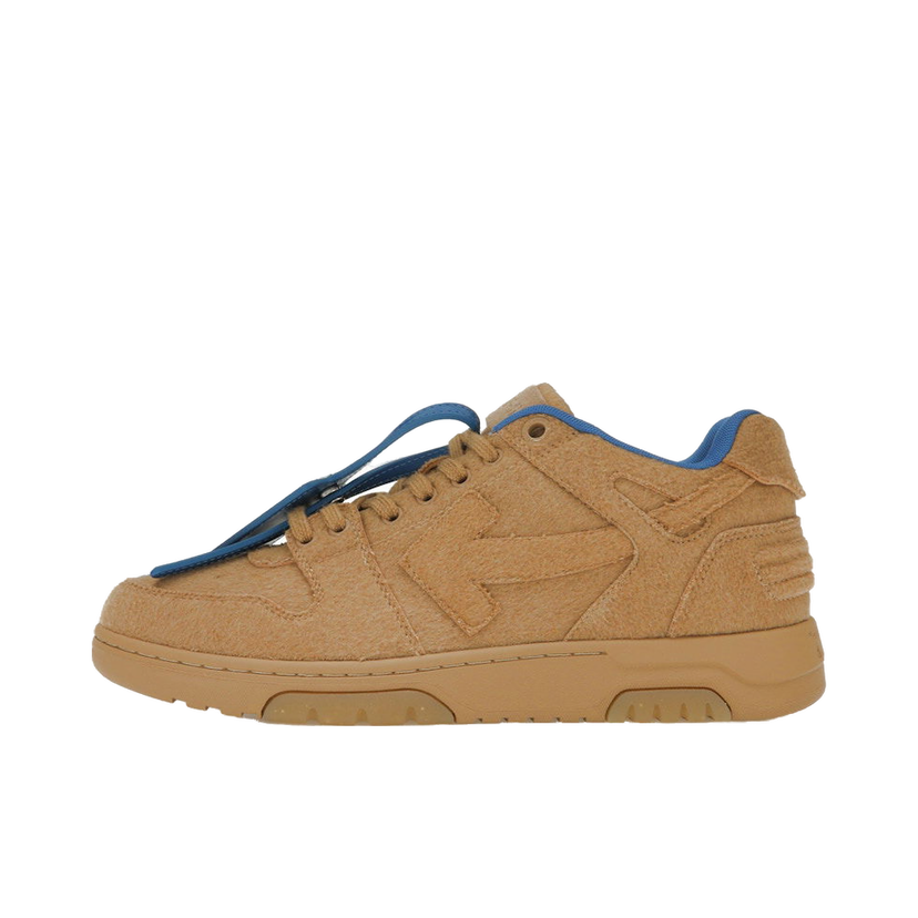 Кецове и обувки Off-White Out Of Office OOO Low Tops Camel Blue Wool Бежово | OMIA189F22FAB0016262