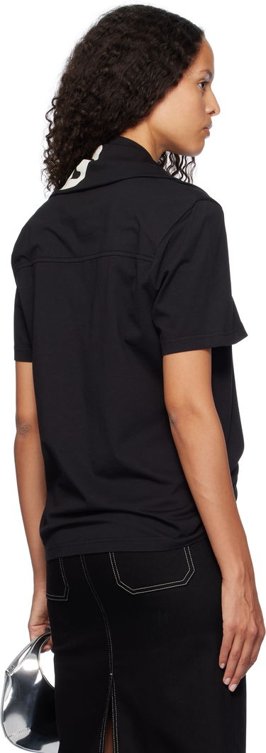 Тениска Courrèges Encore Print Cotton T-shirt Черно | 324JTO332JS0112, 2