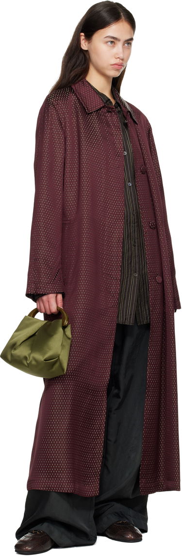 Дамска чанта Dries Van Noten Dries Van Noten Crisp Ruched Satin Handbag with Resin Handle Зелено | 252-011524-658, 3