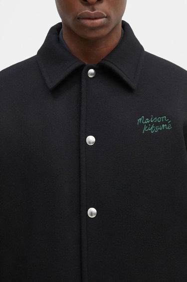 Яке бомбър MAISON KITSUNÉ Black Varsity Jacket Черно | NM02120WM0026, 3