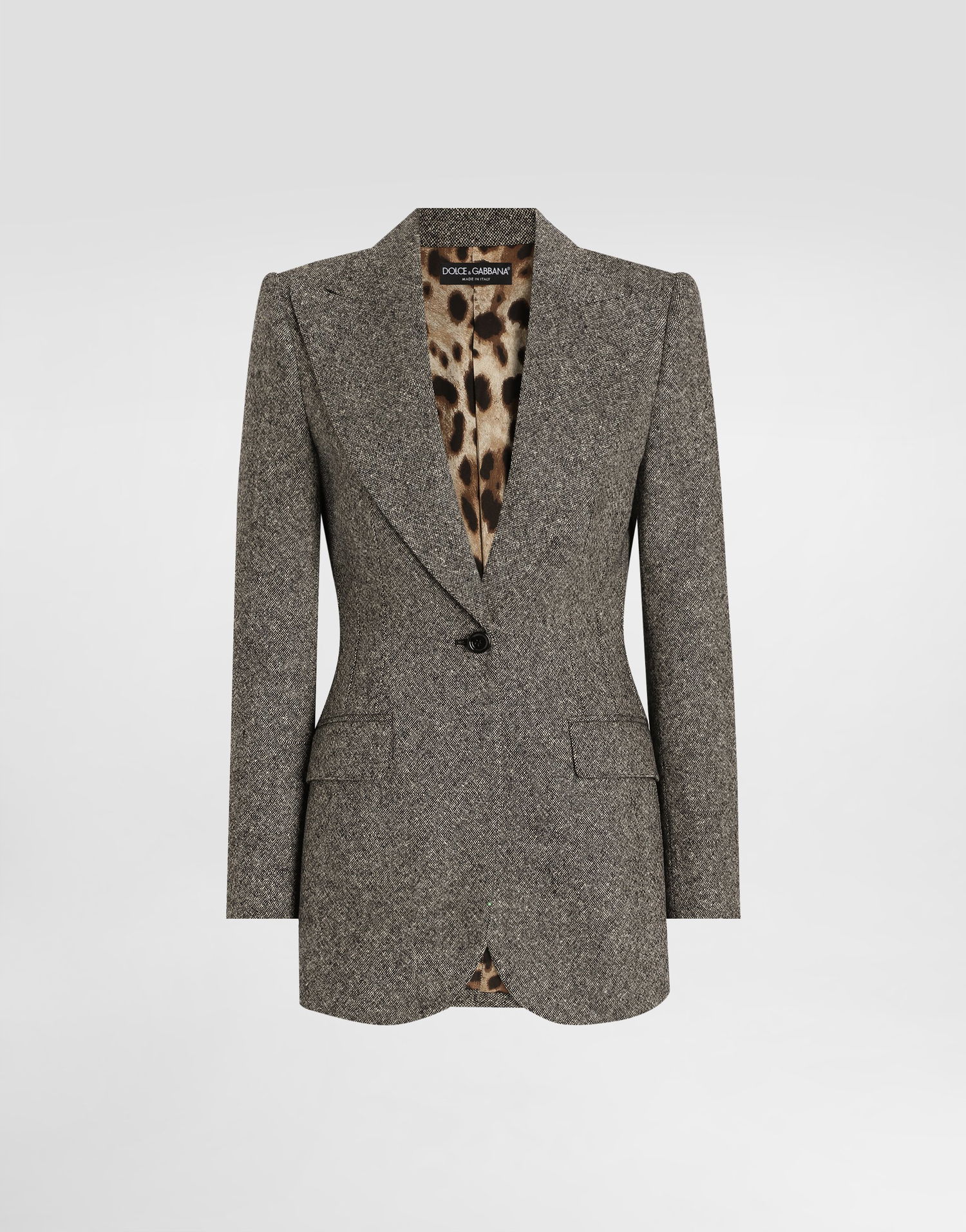 Яке Dolce & Gabbana Dolce & Gabbana Single-Breasted Dotted Wool Jacket Сиво | F29QGTFMBARS8030, 0